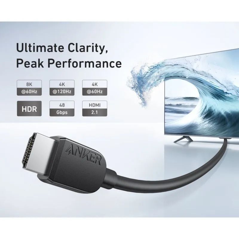 Cáp HDMI 1,8M chuẩn 2.1 hỗ trợ 8K@60Hz Anker A8742H11 - hover