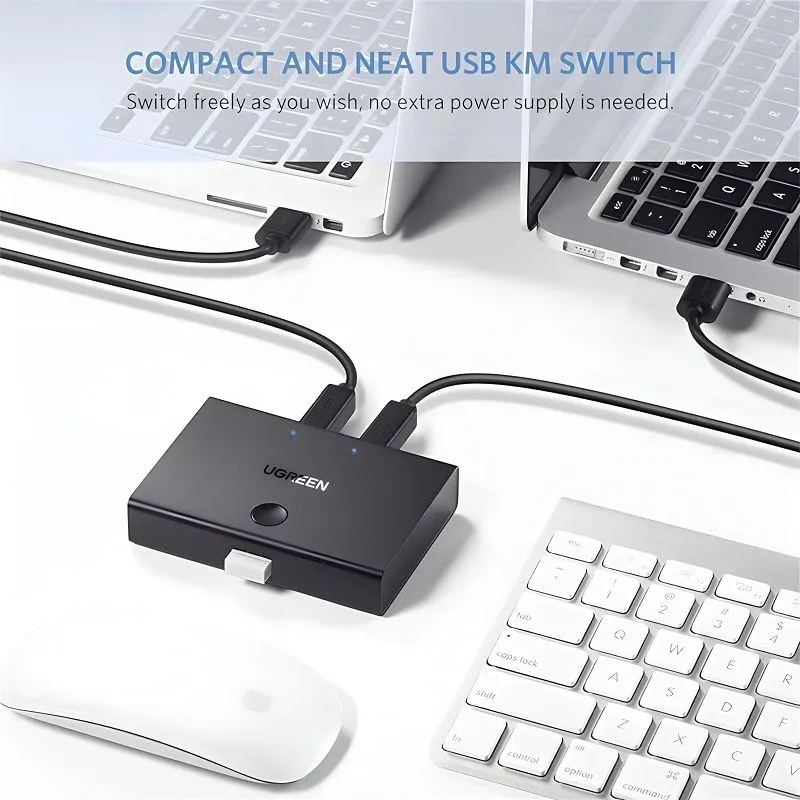Bộ Chia Hub USB 2.0 Ugreen 30345 Chia Sẻ 2 Máy Tính 3