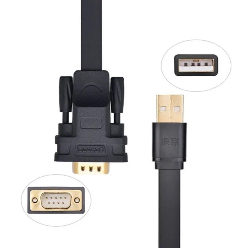Cáp USB 2.0 Sang COM RS232 Cáp Đực (9 Pin) Dài 1m Ugreen 20206 - hover