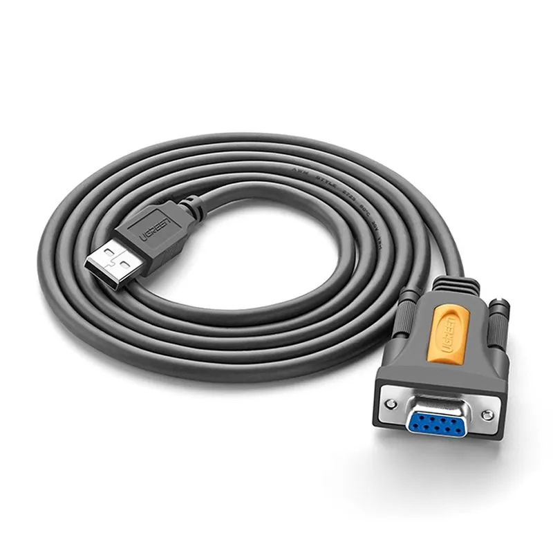 Cáp USB Sang COM RS232 Chân Âm Dài 1.5m Ugreen 20201 - Đầu DB9 Female - hover