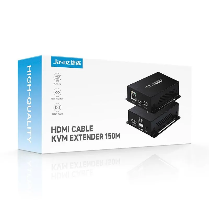 Bộ Kéo Dài HDMI và USB Qua Cáp Mạng 150m KVM Jasoz T-G183 2