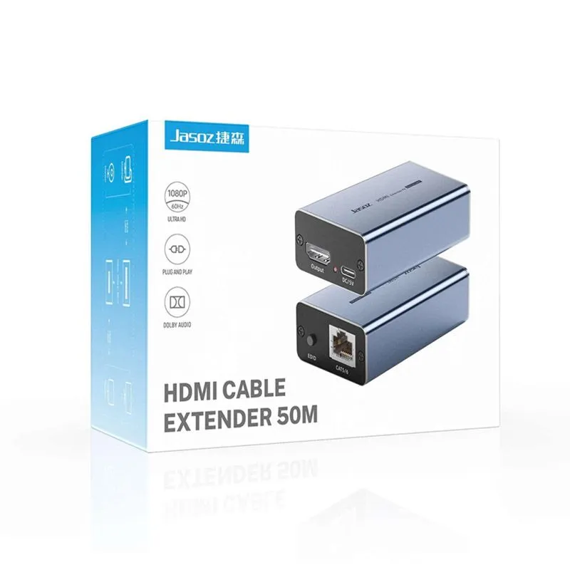 Bộ Kéo Dài HDMI Qua Cáp Mạng 50m Jasoz G162 T-G188 2