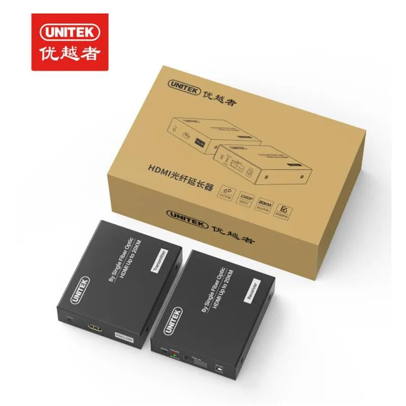 Bộ Kéo Dài HDMI Qua Cáp Quang 20Km Unitek V165A (1080p@60Hz) 2