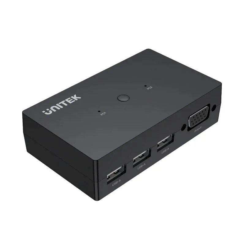Bộ Gộp KVM VGA 2 Vào 1 Ra Unitek U-8709ABK (1080P)