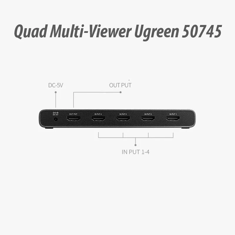 Bộ Gộp HDMI 4 Vào 1 Ra Ugreen 50745 Cao Cấp (Hỗ Trợ 4K/3D) 3