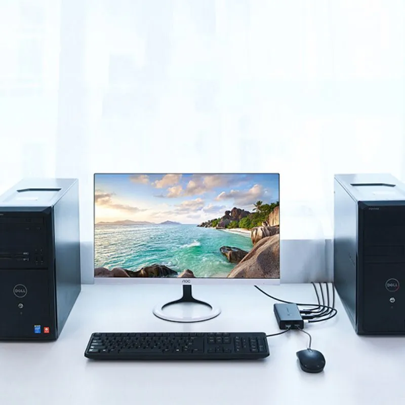 Bộ Gộp KVM HDMI 2 Vào 1 Ra Ugreen 50744 | Dùng 2 Máy Tính Chung 1 Màn Hình, Phím, Chuột 3