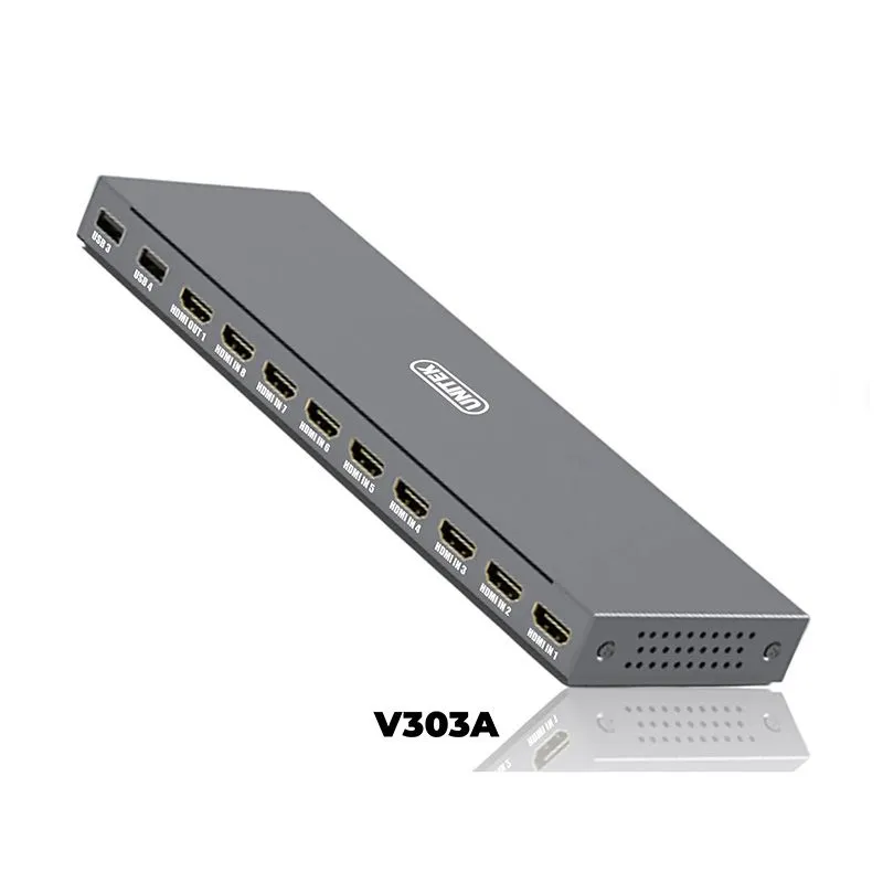 Bộ Gộp KVM Switch HDMI 8 Port Unitek V303A (Hỗ Trợ 4K60Hz Ultra HD) 1