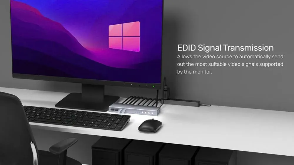 Bộ Chuyển Mạch KVM Switch HDMI 2.0 4 Vào 1 Ra Unitek V306A | Hỗ Trợ 4K@60Hz 5