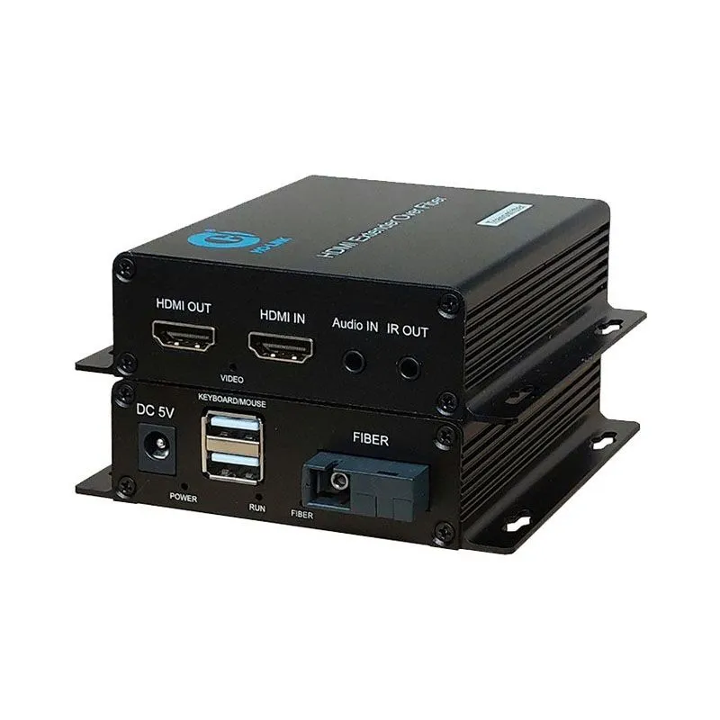 Bộ Kéo Dài HDMI 20Km Qua Cáp Quang KVM Holink HL-HDMI-1USB-20T/R (Có Cổng USB Chuột Phím)