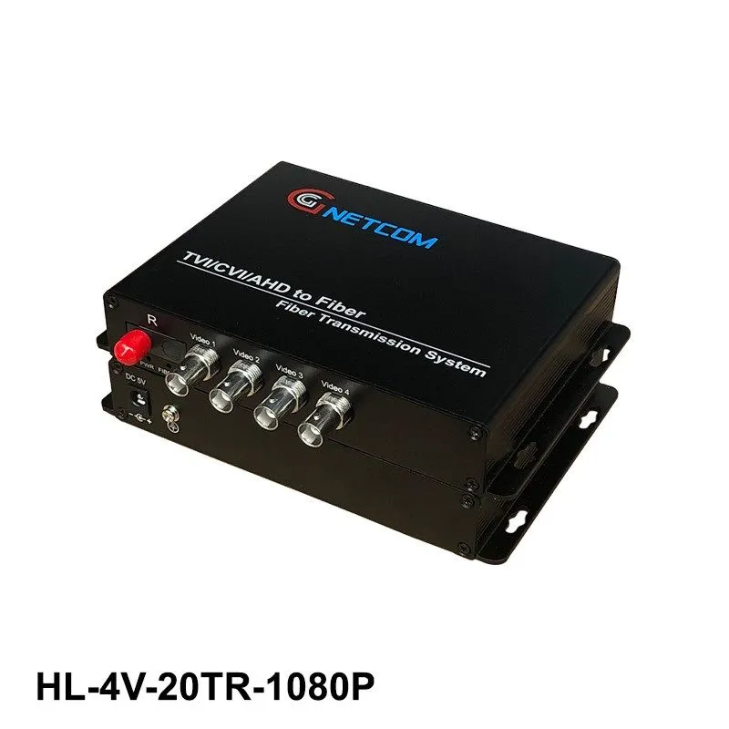 Bộ Chuyển Đổi Video Sang Quang 4 Kênh 1080P GNETCOM HL-4V-20T/R (Cho Camera AHD/CVI/TVI) 4