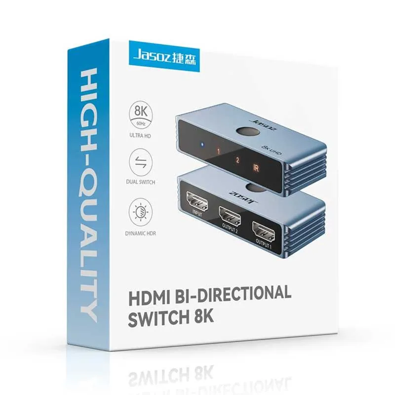 Bộ Gộp Và Chia HDMI 2 Chiều 2 Vào 1 Ra JASOZ G149 T-G175 Hỗ Trợ 8K/4K - hover