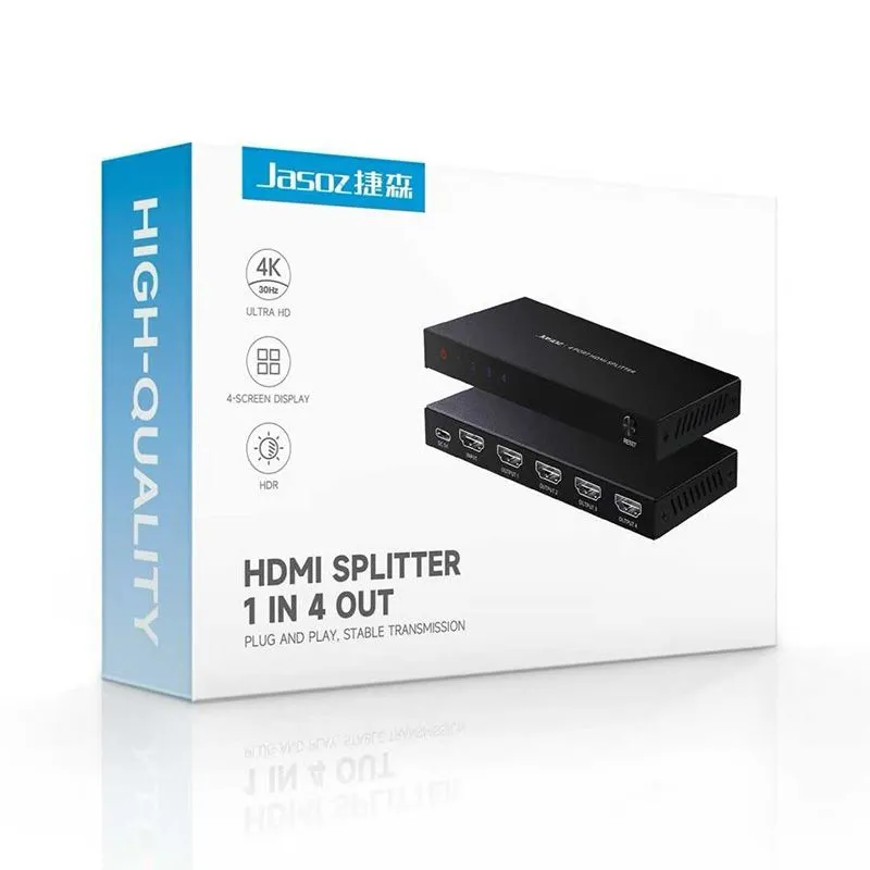 Bộ Chia HDMI 1 Ra 4 Cao Cấp JASOZ G151 (T-G177) - Hỗ Trợ 4K - hover