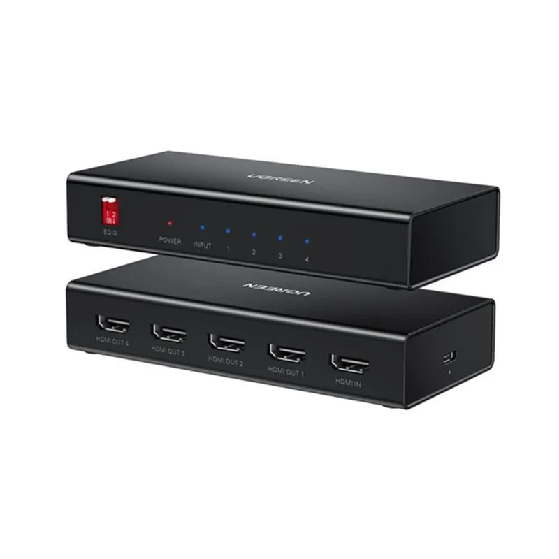 Bộ Chia HDMI 2.0 1 Ra 4 Cổng Ugreen 90514 - Hỗ Trợ 4K@60Hz Cao Cấp