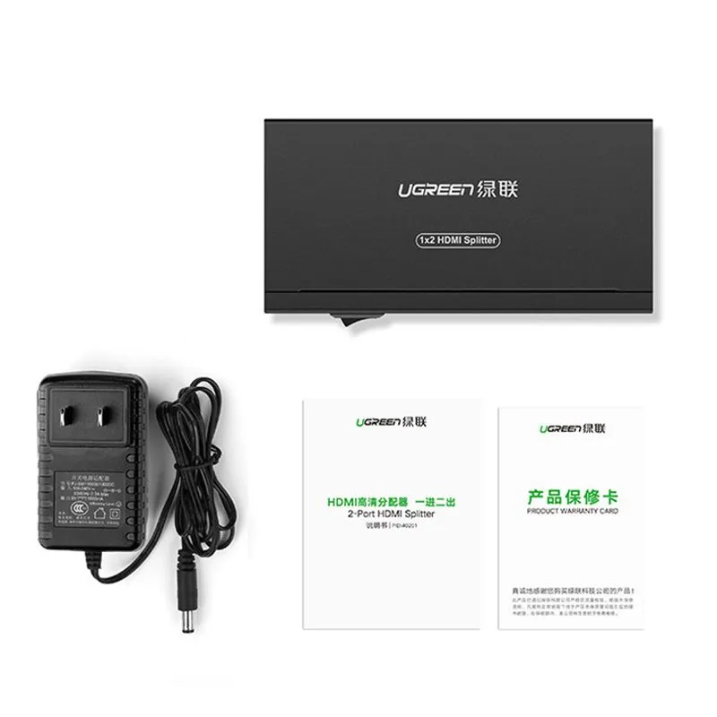 Bộ Chia HDMI 1 Vào 2 Ra Ugreen 40201 - Hỗ Trợ 4K Ultra HD - hover