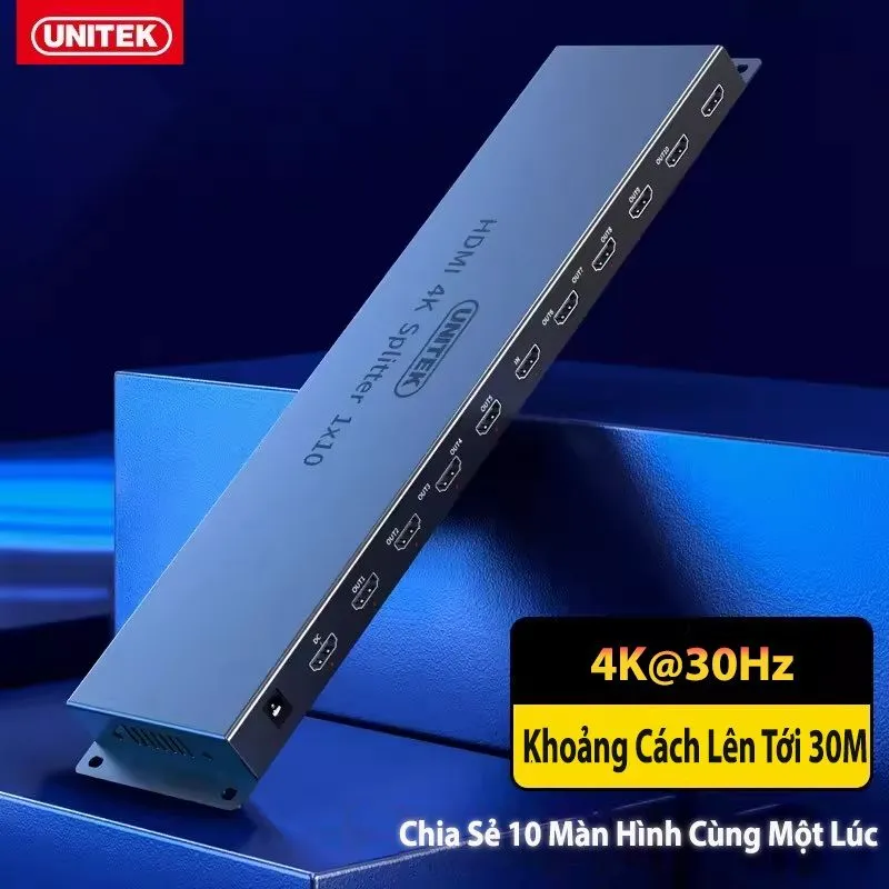  Bộ Chia HDMI 1 Ra 10 Unitek V136A Hỗ Trợ 4K Chính Hãng 2