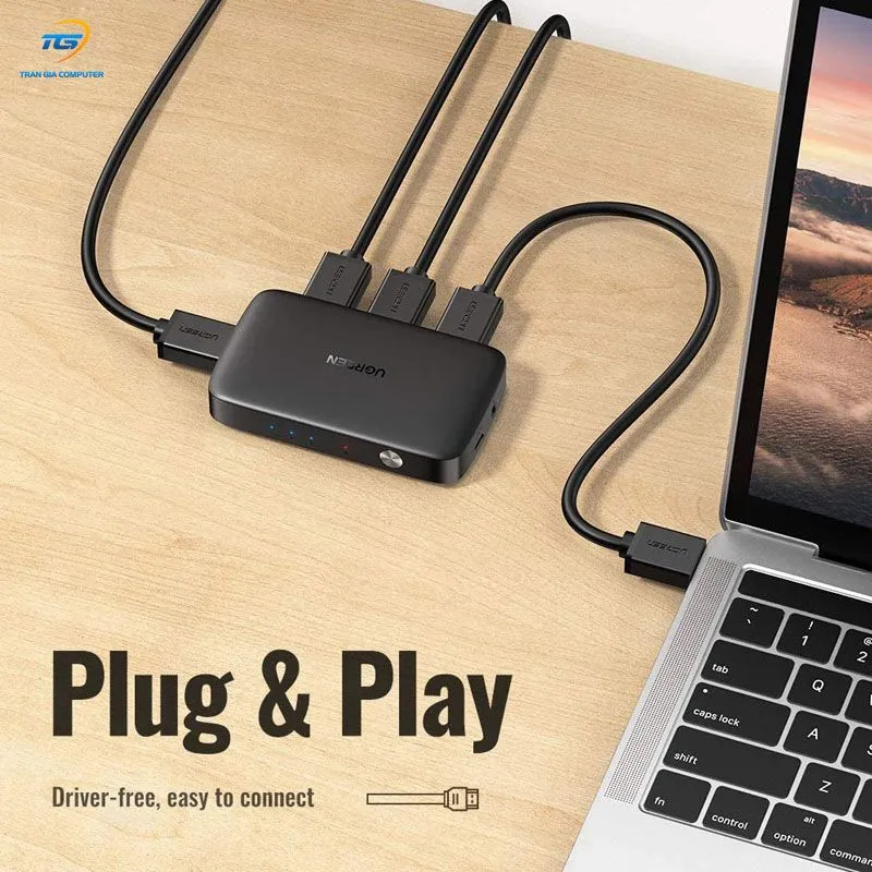 Bộ Gộp HDMI 3 Vào 1 Ra 4K30Hz Ugreen 80125 Chính Hãng Màu Đen 4