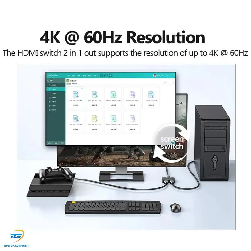 Bộ Chia, Gộp HDMI 2.0 1 Ra 2 Cổng JASOZ G128 T-G147 4K UltraHD 4