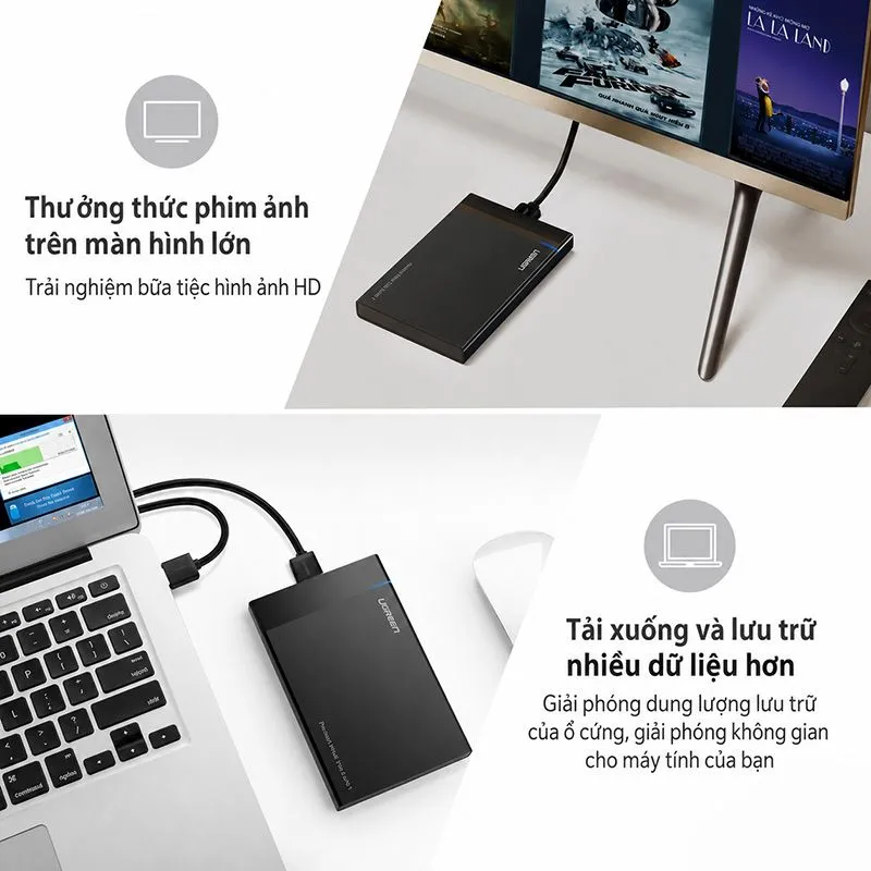 Box Ổ Cứng 2.5 Inch USB 3.0 Ugreen 30848 (Cáp Rời) | Chính Hãng 3