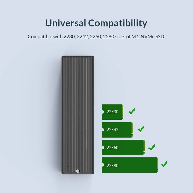Hộp Đựng Ổ Cứng SSD M.2 Orico M2PV-C3-BK-HW Tốc Độ 10Gbps 3