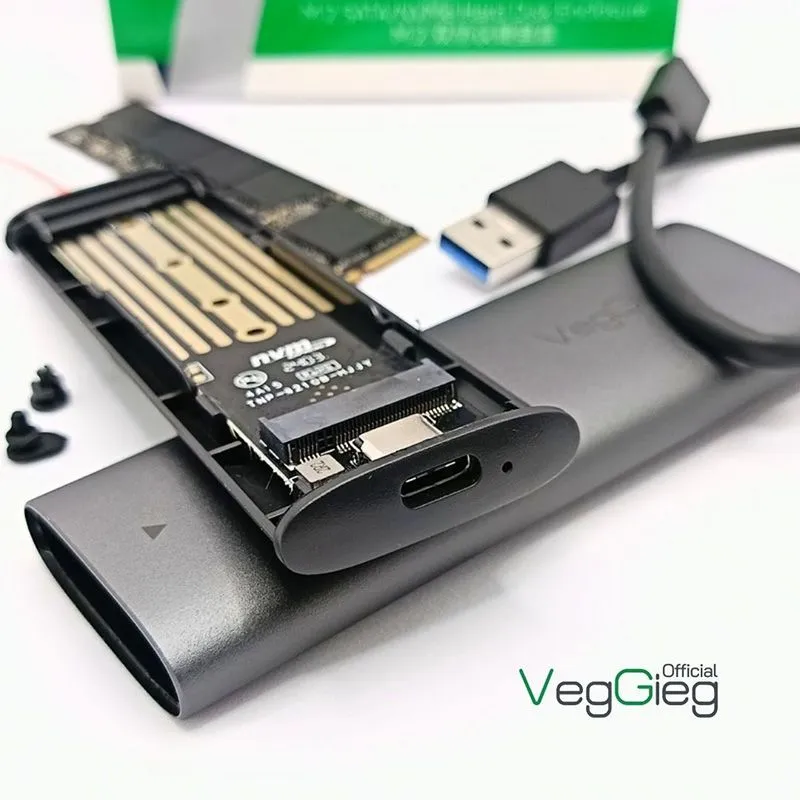 Box Ổ Cứng SSD M.2 NVMe Veggieg V-GM03 Hợp Kim Nhôm Cao Cấp 2