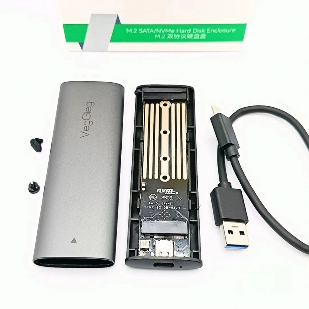 Box Ổ Cứng SSD M.2 NVMe Veggieg V-GM03 Hợp Kim Nhôm Cao Cấp 3