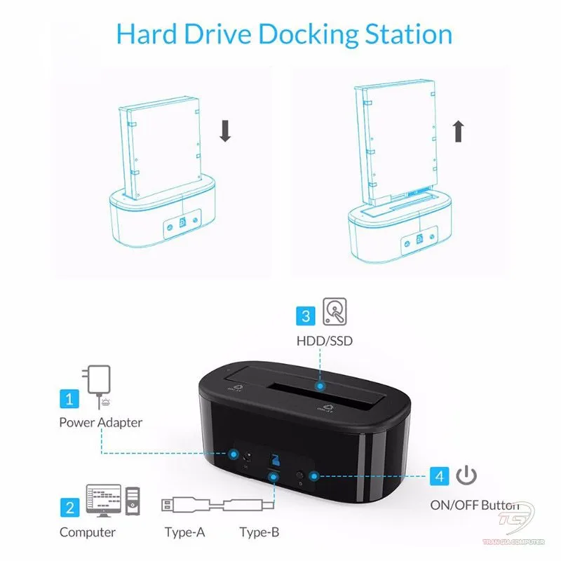 Đế (Dock) Ổ Cứng 1 Khay 2.5/3.5 Inch Orico 6218US3 USB 3.0 - Hàng Chính Hãng 4