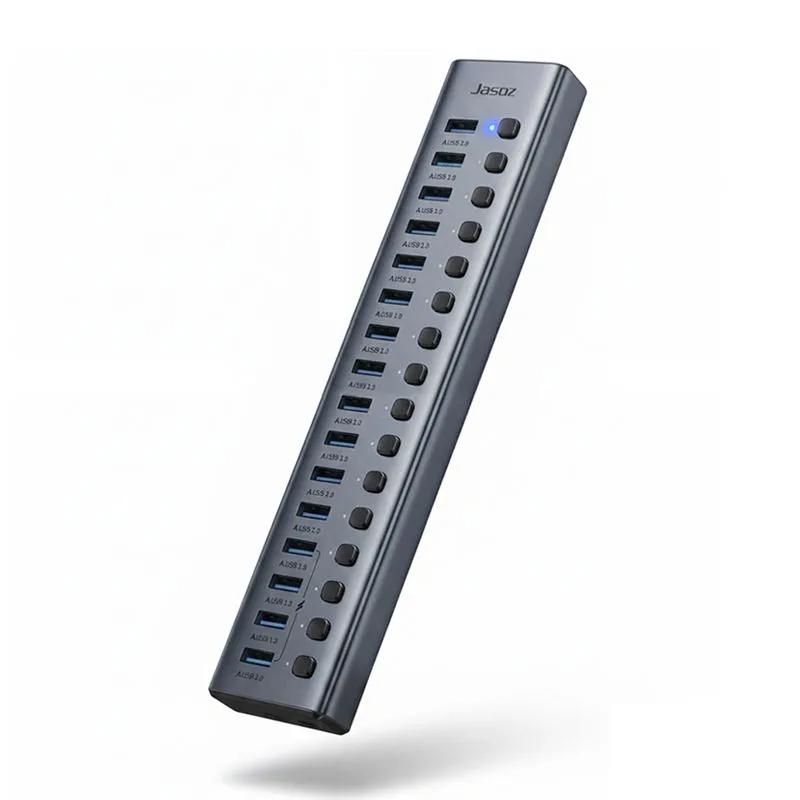 Bộ Chia USB 16 Cổng 3.0 Jasoz F125 T-F173 Kèm Nguồn Độc Lập