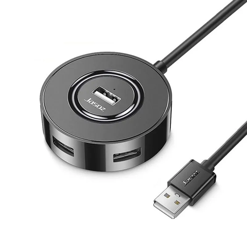 Bộ chia Hub USB 2.0 ra 4 cổng Jasoz F101 (Dài 0.3m - 1.5m, Màu đen)