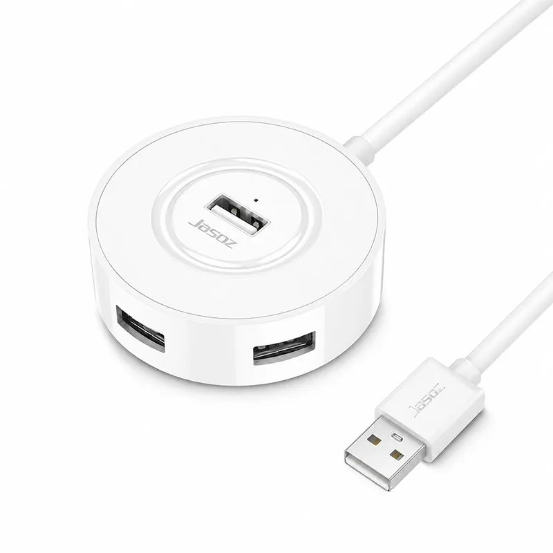 Bộ chia Hub USB 2.0 ra 4 cổng Jasoz F101 (Dài 0.3m - 1.5m, Màu trắng) 1