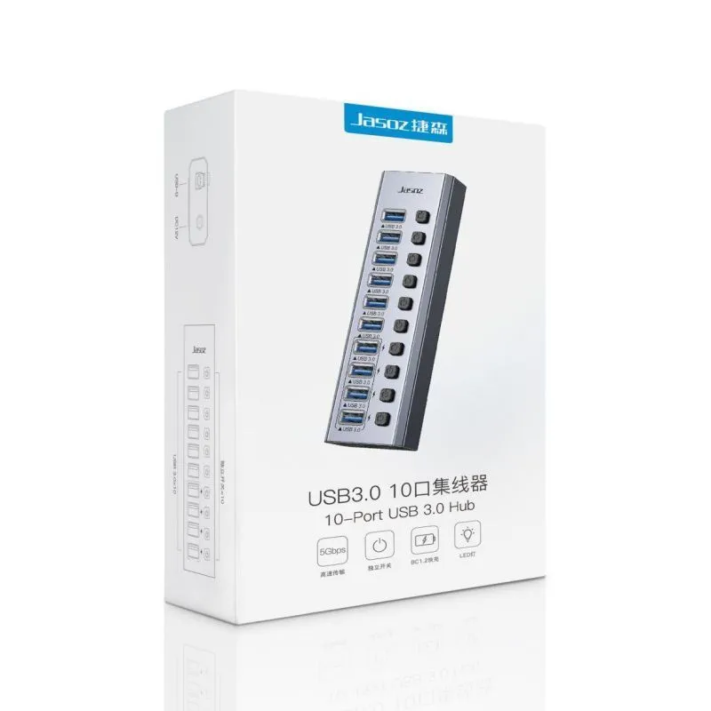 Bộ Chia HUB USB 3.0 10 Cổng Tốc Độ Cao Jasoz F119 T-F165 2
