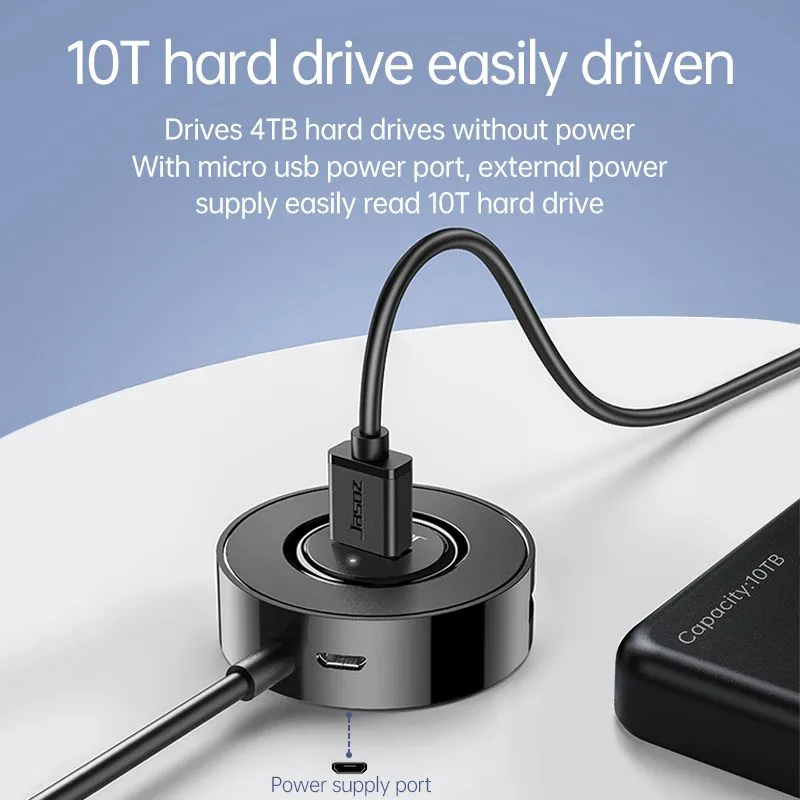 Bộ Chia Cổng USB Type-C Sang 4 Cổng USB 2.0 Jasoz F111 - Cáp Dài 0.3m / 1m / 1.5m 3