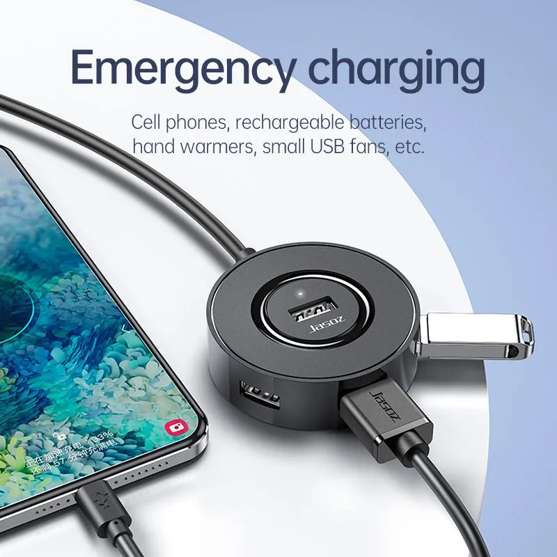 Bộ Chia Cổng USB Type-C Sang 4 Cổng USB 2.0 Jasoz F111 - Cáp Dài 0.3m / 1m / 1.5m 4