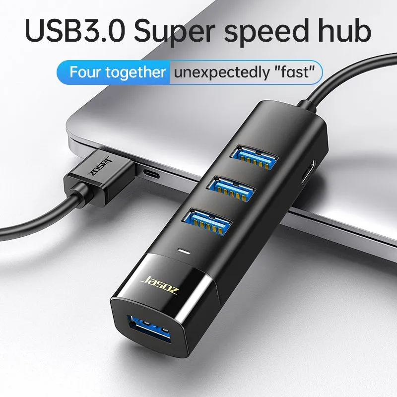 Bộ Chia Hub USB 3.0 4 Cổng Tốc Độ Cao Jasoz F116 Màu Đen (Dây Dài 0.3M/ 1M/ 1.5M) 4