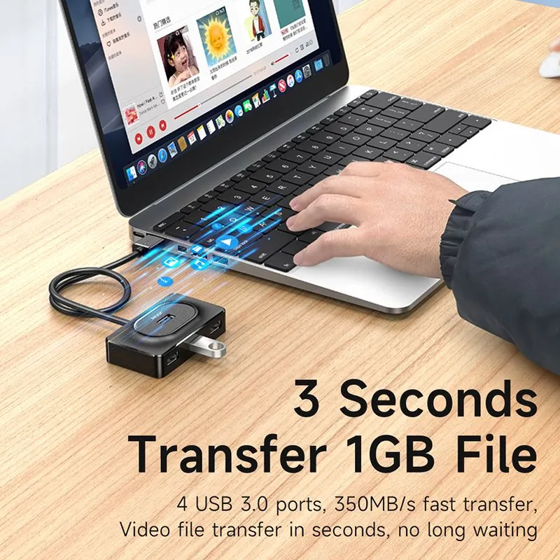 Bộ chia Hub USB 3.0 4 cổng JASOZ F110 T-F142 Màu Trắng (1M) 4