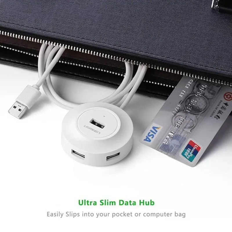 Bộ chia Hub USB 2.0 4 cổng Ugreen 20270 Màu Trắng (1M) 2