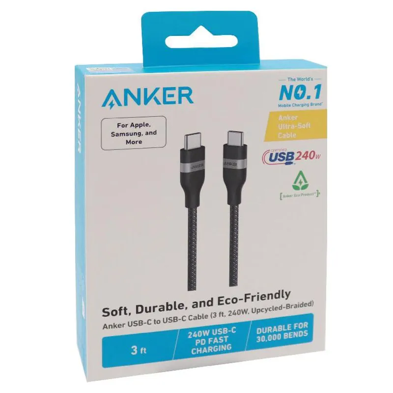 Dây Cáp Sạc Type C to Type C Anker A82E2H11 240W (0.9M) 5