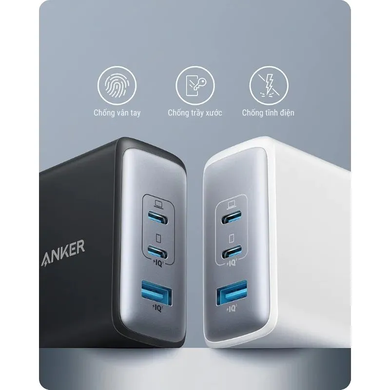 Củ Sạc Nhanh Anker 100W 3 Cổng (1A2C) GanPrime A2145J12 6
