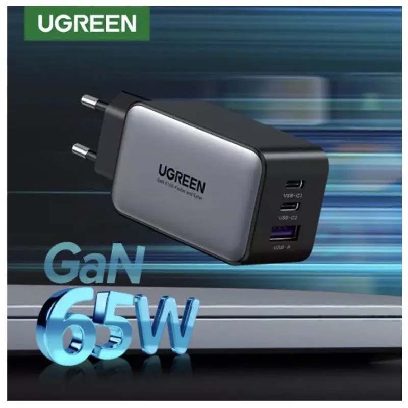 Củ Sạc Nhanh 65W 3 Cổng (2 USB-C, 1 USB-A) GaN PD 3.0 - Ugreen 10335 2