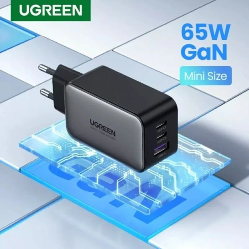 Củ Sạc Nhanh 65W 3 Cổng (2 USB-C, 1 USB-A) GaN PD 3.0 - Ugreen 10335 4