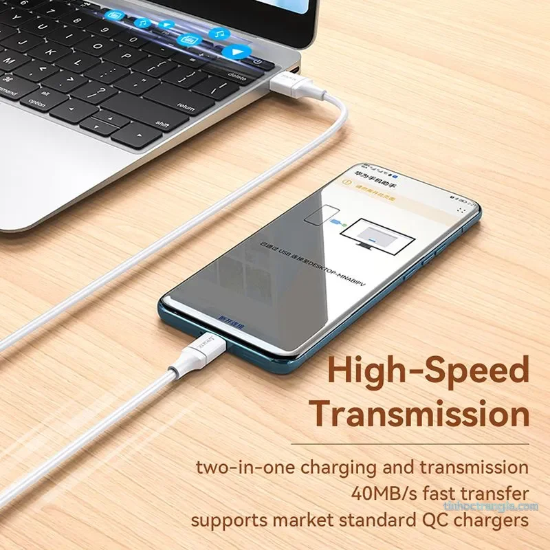 Cáp Sạc Nhanh USB Type-C Jasoz D117 màu trắng (0.5m / 1m / 1.5m / 2m) 3