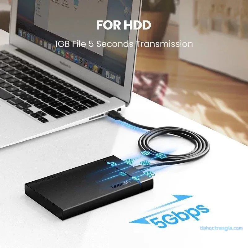Cáp Dữ Liệu USB 3.0 Type-A To USB-C Ugreen US184 Tốc Độ 5Gbps 3