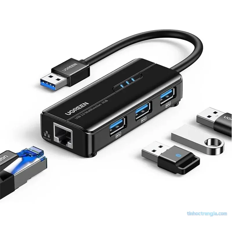 Hub Chuyển Đổi USB 3.0 Sang LAN Gigabit Và 3 Cổng USB Ugreen 20265 2