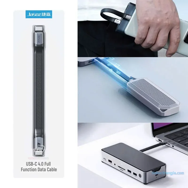 Dây Cáp USB4 C To C Dài 13cm Jasoz T-D223 Hỗ Trợ 8K@60Hz 3