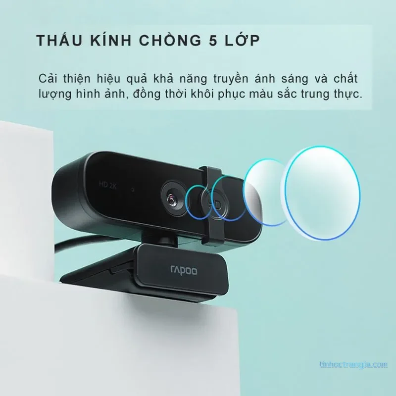 Webcam 2K Rapoo C280 Cho Học Tập Và Họp Trực Tuyến 3