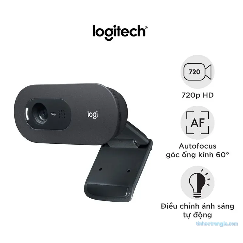 Webcam Logitech C505 Độ Phân Giải HD Có Mic Khử Tiếng Ồn Cho Học Online, Họp Trực Tuyến 2