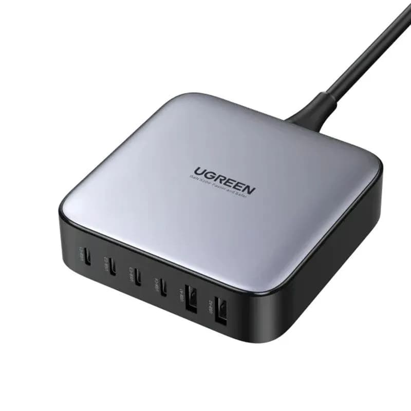Củ Sạc Để Bàn Ugreen 200W Nexode GaN 6 Cổng (4 USB-C + 2 USB-A) | Mã 40913