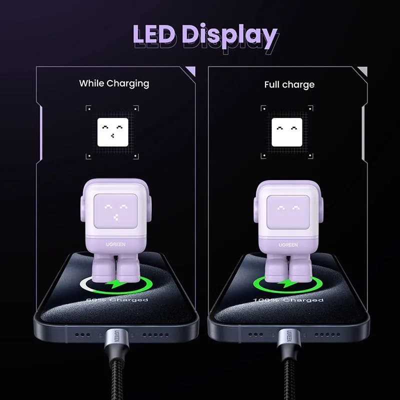 Củ Sạc Nhanh Robot Ugreen Nexode RG 30W GaN Type-C - Ugreen 25036 (Màu Tím)
