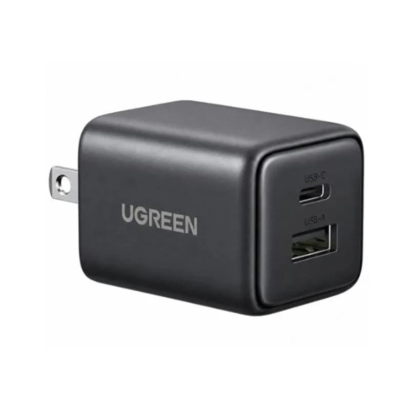 Củ Sạc Nhanh Ugreen Nexode 30W GaN 2 Cổng USB-C & USB-A - Ugreen 65025 (Đen)