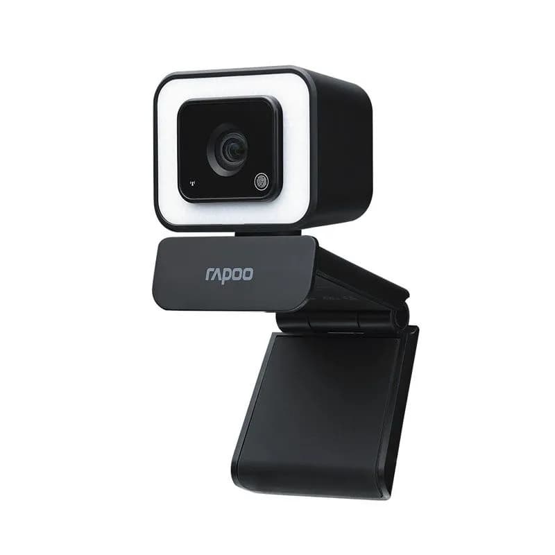 Webcam Rapoo C270L Full HD 1080P (Màu Đen) – Webcam Có Đèn LED Trợ Sáng, Mic Khử Ồn