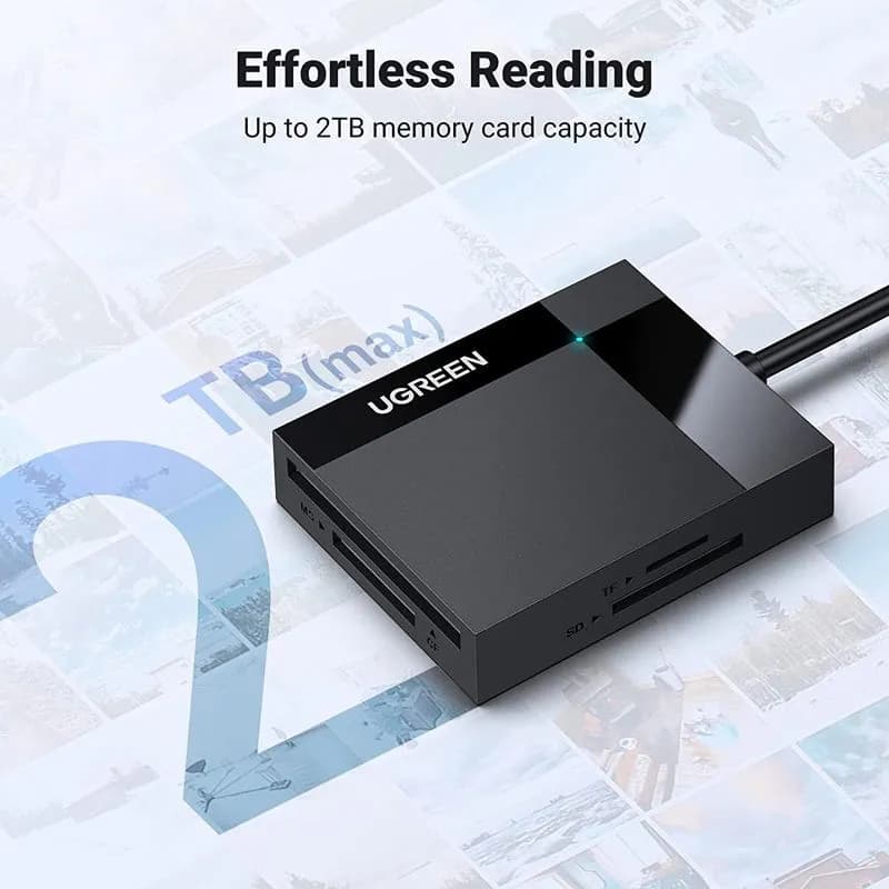 Đầu Đọc Thẻ USB 3.0 Đa Năng Ugreen 30333 (Dài 0.5M) – Hỗ Trợ Thẻ CF, SD, TF, MS Cao Cấp